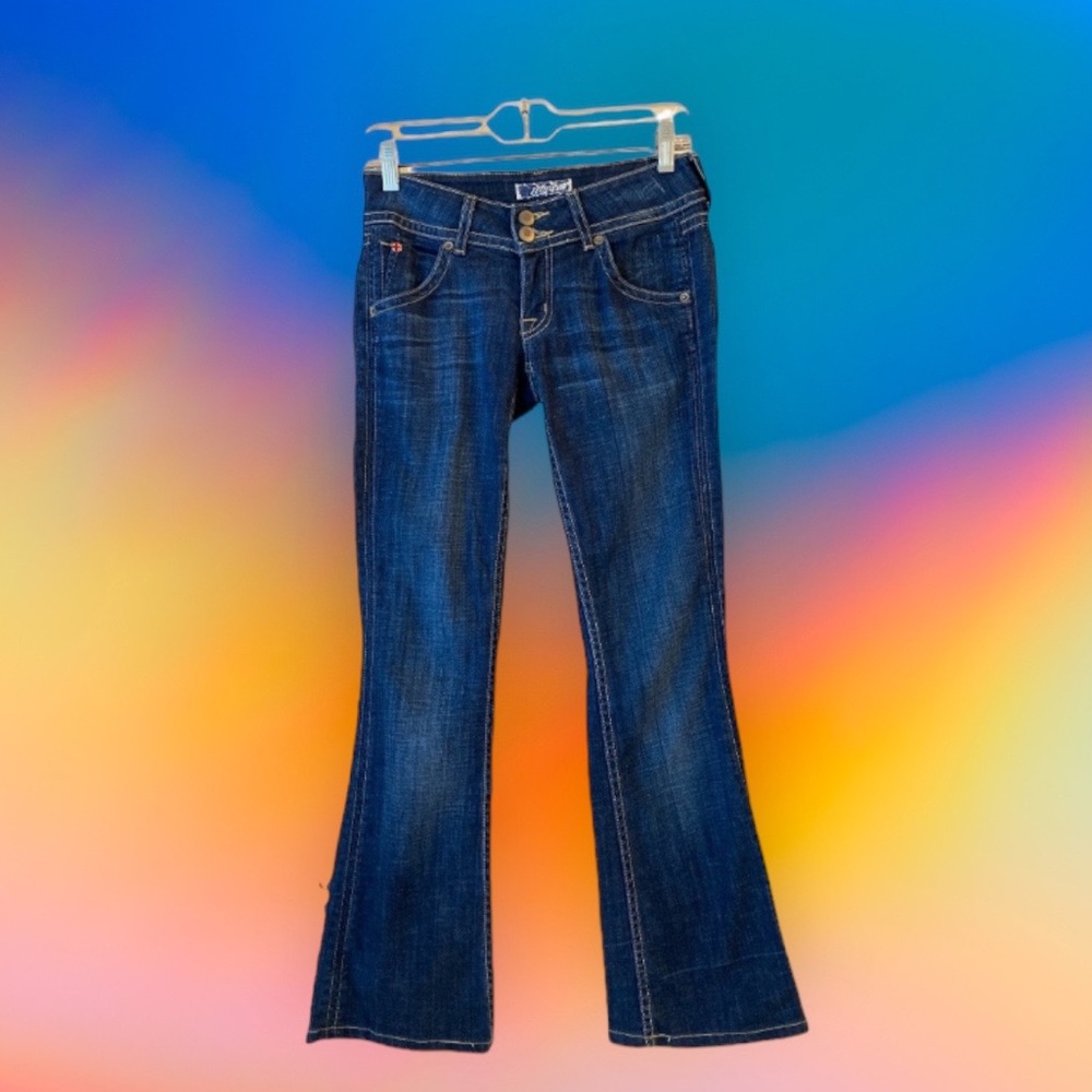 Hudson Mid-Rise Bootcut Jeans, Size 25